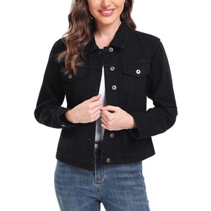 Veste en jean pour femmes la plus vendue avec poche Nouveau design Veste en jean Streetwear Utilisation en plein air Vestes en jean décontractées pour femmes - Product Image 2
