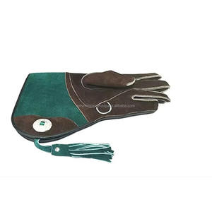 Gant de fauconnerie en cuir suédé doux 35 cm double couche |   Personnalisation OEM disponible - Product Image 3