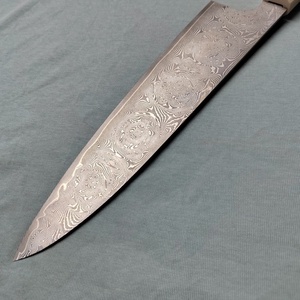 Venta al por mayor, pedidos a granel personalizados, servicio OEM y ODM, cuchillo de Chef de cocina de acero de alta dureza Damasco profesional, hoja afilada fija - Product Image 4