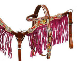 Headstall ลูกปัดหนังแท้ headstall ตะวันตกมือม้า - Product Image 5