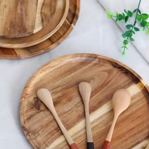 Platos de madera para servir, platos de diseño único de glowin fashion - Product Image 2