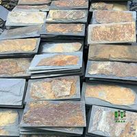 Carreaux muraux modernes en ardoise champignon 3D Revêtement rustique en pierre naturelle pour l'extérieur Façade de la maison Murs de jardin Érosion antiacide