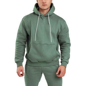 Pulls à capuche d'hiver de luxe pour hommes en gros, en molleton 100 % coton épais, avec broderie 3D et poche, logo personnalisé - Product Image 1