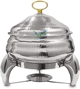 จาน Chafing เซิร์ฟเวอร์บุฟเฟ่ต์สีทอง 9.0 ลิตร ขาตั้งจอแสดงผลอาหาร จาน Chafing - Product Image 3