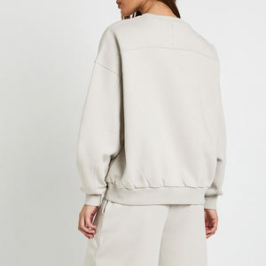 Chándal Deportivo para Mujer, Mangas Largas, Color Sólido, Precio Económico, Personalizado, con Logotipo Personalizado, Hombros Caídos, Alta Calidad - Product Image 5