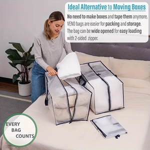 Eco-Friendly Extra Large Thick Waterproof Moving Totes OEM Custom Heavy Duty Woven PP Reusable <strong>Clothes</strong> <strong>Storage</strong> Moving <strong>Bags</strong> - Product Image 3