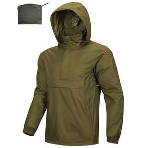 Chaquetas Cortavientos Personalizadas Casuales de Invierno para Hombre, Plegables, de Color Sólido, con Cremallera Frontal, Detalles Reflectantes y Capucha Ajustable - Product Image 1