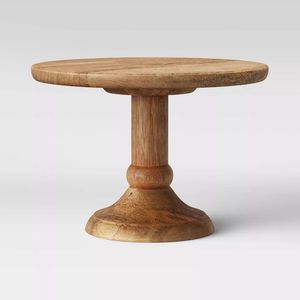 Présentoir à gâteau en bois rustique fabriqué à la main avec finition naturelle lisse pour centre de table en résine époxy ou décor de boulangerie - Product Image 2
