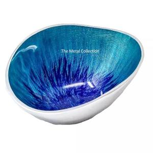 Dernier bol de service pour la maison, l'hôtel et le restaurant Bols à chocolat en aluminium au design moderne émaillé Bols à dîner de couleur verte - Product Image 5