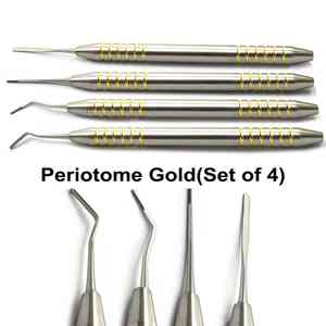 Kit d'extraction atraumatique prix usine ensemble 4 péristome or ligament parodontal dentaire manuel en acier inoxydable 2 ans de garantie - Product Image 2