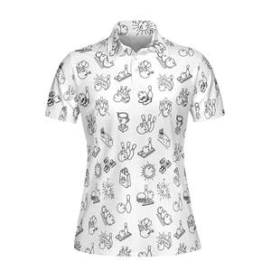 2025 verano personalizado mujer de manga corta para Polo transpirable estilo Casual OEM/ODM impresión por sublimación - Product Image 3