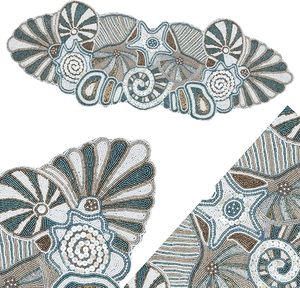 Christmas <b>Dining</b> <b>Table</b> Beaded <b>Runner</b> Placemat Handmade Cloth Decorative Wedding Mat With Leaves Design for Home Use - Product Image 3