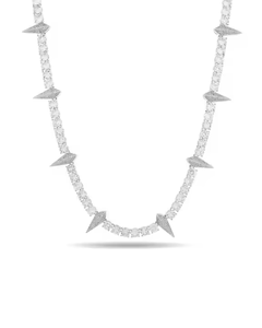 Wakanda Luxe Entièrement Glacé Moissanite Diamant Chaîne D Yash Clouté Argent Lien Testeur Colliers À La Mode - Product Image 2