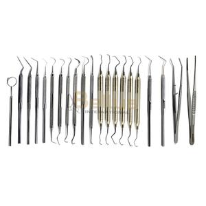 Kit de diagnóstico periodontal profesional Sonda dental Escalador Pinzas Instrumentos de examen oral de acero inoxidable - Product Image 1