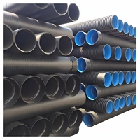 Tuyau de drainage corrugué à double paroi en HDPE, canalisations flexibles haute pression DN300-DN400, usage industriel