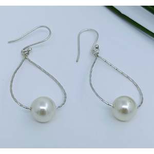 Pendientes de Plata de Ley 925 con Perlas de Agua Dulce, Hechos a Mano, Estilo Vintage, Forma de Lágrima, para Fiesta o Regalo - Product Image 5