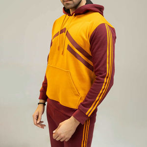 Survêtement imprimé par sublimation en gros, pull en polaire de couleur unie, survêtements pour l'extérieur pour hommes, quantité minimale de commande bas - Product Image 4