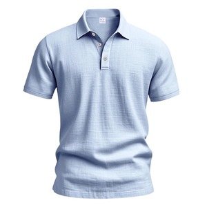 Polo de manga corta personalizado para hombre de alta calidad 250 gramos de gran tamaño informal verano 100% algodón transpirable para hombre - Product Image 6