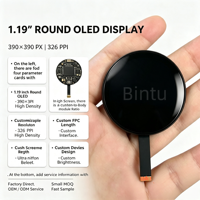 Module OLED circulaire MIPI de 1,19 pouce, résolution 390*390, écran AMOLED rond personnalisé avec interface MIPI pour montre connectée AI de luxe