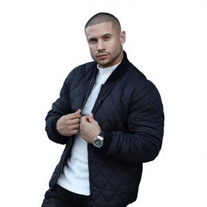 Chaqueta Bomber Impermeable para Hombre, Moda Invierno 2026, Cuello Redondo, Manga Corta, Estilo Casual, Cómoda y Suave para Uso Diario - Product Image 1