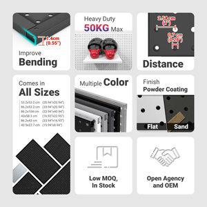 Venta superior Heavy Duty Metal Gaming Pegboard Room Wall Organizer Rack 20,94 "X 20,94" - Product Image 4