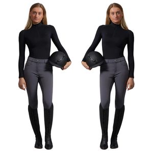 Top Notch Nouveaux hauts et chemise de couche de base pour dames équestres en tissu nylon et élasthanne, chemise de spectacle technique pour dames d'équitation - Product Image 6