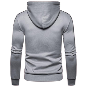 แจ็กเก็ตมีฮู้ดแขนยาวผ้าฟลีซเข้ารูปสำหรับผู้ชายสเวตเชิ้ตพิมพ์ลายดิจิตอลสำหรับฤดูใบไม้ร่วง - Product Image 4