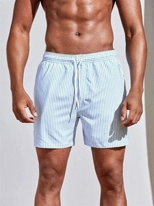 Pantalones cortos deportivos de verano de poliéster 100% para hombre, nueva línea 3D de empalme, transpirable, estilo informal, personalizado, suave, para surf - Product Image 2