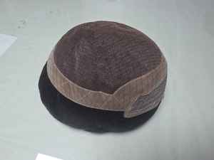 Los Angeles Perruque pour hommes Deep Wave Frontless Remy Indian Taz Hair Perruque lâche Yaki Toupee Perruque de cheveux - Product Image 2