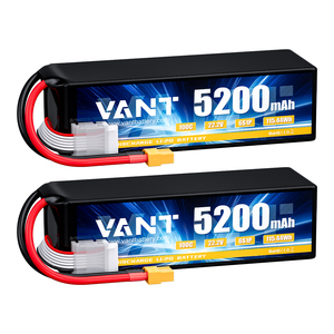 بطارية VANT FPV ليثيوم بوليمر 5200 مللي أمبير 100C 6S 22.2 فولت لطائرات التحكم عن بعد والطائرات بدون طيار - Product Image 1