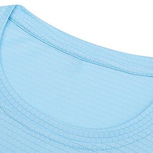 เสื้อยืดคอกลมผู้ชายสีขาว ผ้าแห้งเร็ว ระบายอากาศได้ดี ผ้าฝ้าย 100% แขนสั้น สไตล์ลำลอง ออกกำลังกาย ฮิปฮอป ลายถัก - Product Image 3