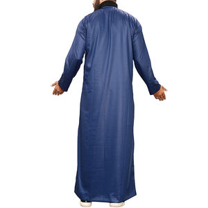 Easily Washable Best Selling <b>Islamic</b> <b>Clothing</b> Long Sleeve Men Thobe Arab Jubba Thobe Jubbah Men Eid Thobe Jubbah OEM Service - Product Image 5