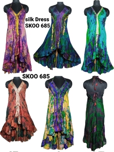 SK NOOR AND SONS-Vestido largo de seda pura, Vestido largo de diseñador a la moda - Product Image 3