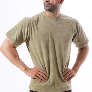 Venta caliente OEM Hombres Lavado con ácido Camisetas 100% Algodón Tejido de estambre de secado rápido Precio bajo - Product Image 2