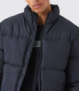 Veste matelassée en duvet personnalisée tendance, manteau coupe-vent d'hiver, beige, veste matelassée pour homme - Product Image 3