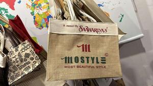 Luxury Wholesale <b>Jute</b> Shopping Bags Custom <b>Ribbon</b> Handle Eco Friendly Portable Gift Bags with Logo Customization Bulk Supplier - Product Image 6