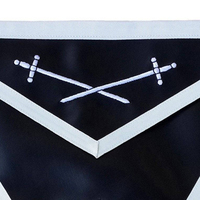 Écusson triangulaire brodé personnalisé drapeau pirate à coudre avec motif crâne, os croisés et épées pour vêtements