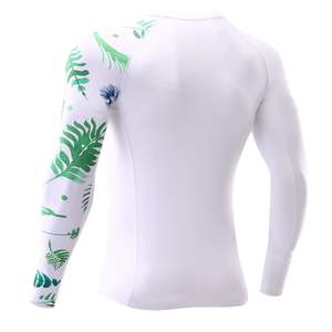 Personalizado sublimado manga larga MMA BJJ Rash Guard secado rápido compresión ajuste gimnasio camisa Anti-UV ropa deportiva hecha en Pakistán OEM - Product Image 5