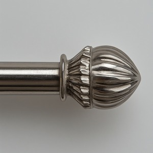 Golden Crest Single <b>Curtain</b> Pole Designed With Decorative Metal Finials Offering Royal Look And Strong Build For Heritage - Product Image 5