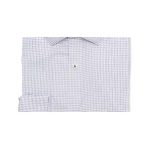 Camicia Elegante da Uomo Ryan Seacrest Distinction, a Quadri e Righe, in Popeline, Vestibilità Slim, Blu XL (15X34X35), Antipiega, per Business, ODM - Product Image 3
