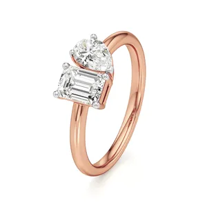 แหวนเพชร Toi Et Moi แบบ 2 เม็ด ดีไซน์หรูหราเหนือกาลเวลา - Product Image 1