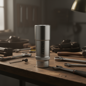 Hazet 3/8'' Long Metric Square 6-Point <b>Socket</b> with Traction Profile - Product Image 3