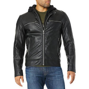 Chaqueta de Cuero Personalizada para Hombre, Colección de Invierno, Cuello Alto, Transpirable y Resistente al Viento, Estilo Motero, Gran Venta - Product Image 3