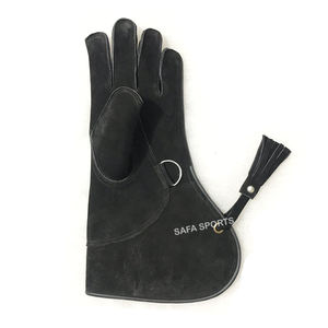 Gant de fauconnerie gant en cuir de cerf original gant de chasse à quatre couches avec mode sur manchette - Product Image 6