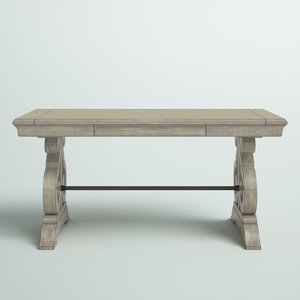 Bureau d'écriture en bois massif Bethel DESK-0062, bureau d'ordinateur rectangulaire, design simple, contreplaqué et panneau stratifié - Product Image 5