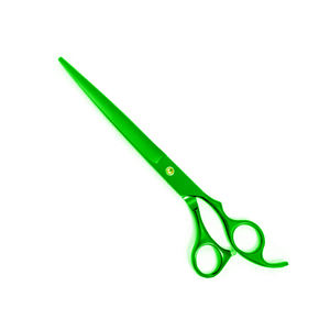 Tijeras rectas para el cuidado de mascotas de Color verde, Tijera para mascotas, Tijera para el cuidado del cabello con reposapiés fijo - Product Image 1