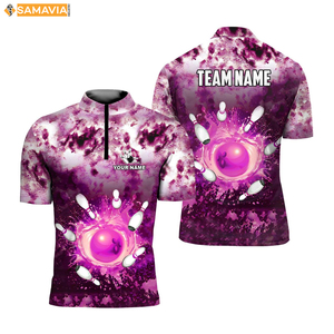 SAMAVIA USA Style Bowling Jerseys Lightweight Custom Fit Polyester Club Uniforms for Tournaments - Product Image 4