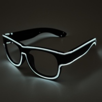 Gafas LED Recargables por USB de un Solo Color para Fiestas de Pascua y Halloween, Ecológicas, Duraderas, No Tóxicas, Gadget Novedoso