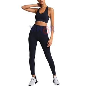 Vêtements de sport Ensemble de yoga pour femmes sans couture à haute élasticité Soutien-gorge de gymnastique et leggings de yoga respirants Ensemble OEM personnalisé - Product Image 6