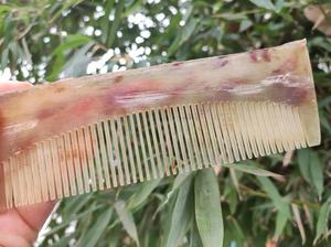 Natural Cow Horn Eco-Friendly Modern Hair Comb Handmade Premium Anti-Static Detangler for Men/Women and <b>Beard</b> <b>Care</b> - Product Image 2